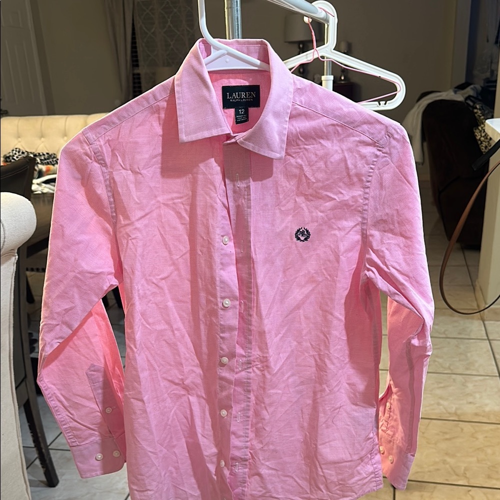 Men's Pink Button-Up Shirt